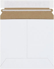 Made in USA - 6" Long x 6-3/8" Wide Peel-Off Self-Seal Flat Mailer - White - Exact Tooling
