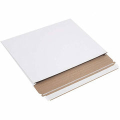 Made in USA - 9-1/2" Long x 12-1/2" Wide Peel-Off Self-Seal Flat Mailer - White - Exact Tooling