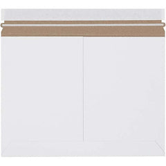 Made in USA - 9-3/4" Long x 12-1/4" Wide Peel-Off Self-Seal Flat Mailer - White - Exact Tooling