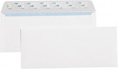 Made in USA - 9-1/2" Long x 4-1/8" Wide Peel-Off Self-Seal Plain White Envelope - White - Exact Tooling