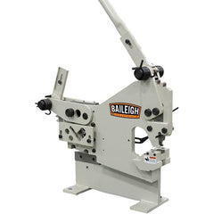 Baileigh - 6-1/4" Throat Depth, 16 Ton Punch Pressure, 5/16" Punch Capacity Ironworker - 39" Wide x 26" High x 16" Deep - Exact Tooling