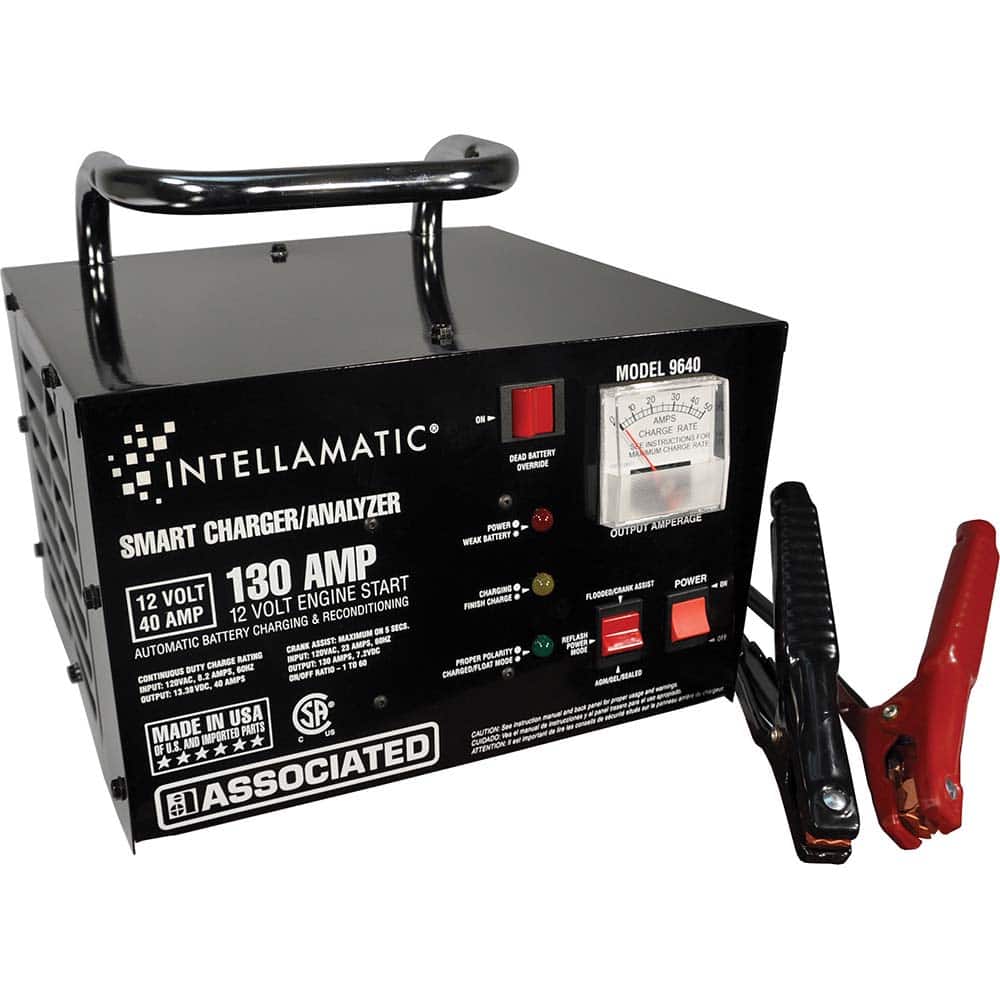 Associated Equipment - Automotive Battery Chargers & Jump Starters; Type: Automatic Charger/Maintainer ; Amperage Rating: 40 ; Voltage: 12 V ; Battery Size Group: 12 Volt - Exact Tooling