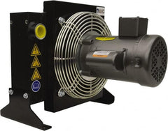 AKG Thermal Systems - SAE #16, 1 Fan Mount, Liquid-To-Air Aluminum Brazed Process Equipment Heat Exchanger - Oil Cooler, Ethylene Glycol/Water Mixture Cooler, 15.91" High x 16.54" Wide x 16" Deep, 250°F Max - Exact Tooling