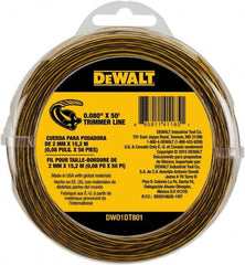 DeWALT - 0.08" Diam, 50' Long String Trimmer Replacment Line - For DCST920B, DCST920P1, DCST970X1, DCST990B, DCST990H1, DCST990M1 - Exact Tooling