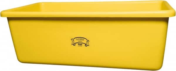 Remco - 70 Gal Yellow Rectangular Polyethylene Tub - 17" High x 26-1/2" Diam - Exact Tooling