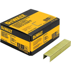 DeWALT - 3/4" Long x 1/16" Wide, 16 Gauge Crowned Construction Staple - Steel, Galvanized Finish - Exact Tooling