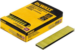 DeWALT - 1" Long x 1/4" Wide, 18 Gauge Crowned Construction Staple - Steel, Copper Finish, Chisel Point - Exact Tooling
