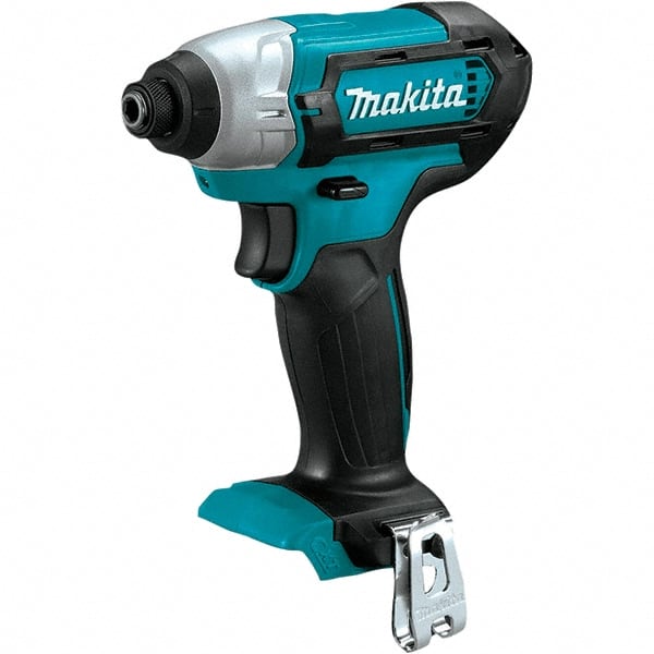Makita - 12 Volt, 1/4" Drive, 80 Ft/Lb Torque, Cordless Impact Driver - Pistol Grip Handle, 2600 RPM, Lithium-Ion, Bare Tool - Exact Tooling