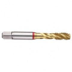 7/8-14 2B 5-Flute PM Cobalt Red Ring Semi-Bottoming 40 degree Spiral Flute Tap-TiN - Exact Tooling