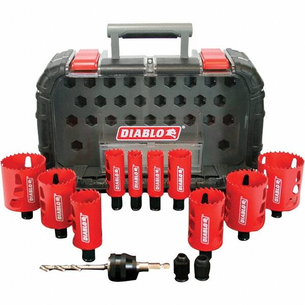 Freud - Hole Saw Kits Minimum Saw Diameter (Inch): 7/8 Maximum Saw Diameter (Inch): 2-9/16 - Exact Tooling