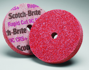6 x 1/2 x 1" - 9CCRS+ Grit - Scotch-Brite™ Rapid Cut Unitized Wheel - Exact Tooling