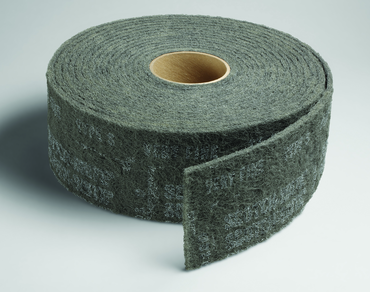 4'' x 30 ft. - Grade S Very Fine Grit - Scotch-Brite Clean & Finish Non Woven Abrasive Roll - Exact Tooling