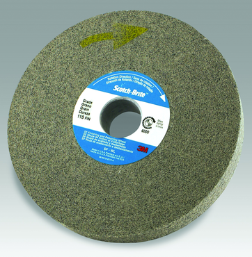 8 x 1/2 x 3" - 8SFIN Grade - Scotch-Brite™ Light Deburring Wheel - Exact Tooling