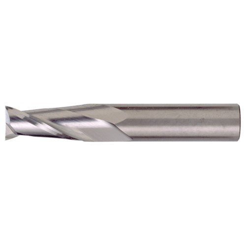 1/2″ × 1/2″ × 1-1/2″ × 6″ RHS / RHC Solid Carbide 2-Flute Square End Single End General Purpose End Mill - Bright - Exact Tooling