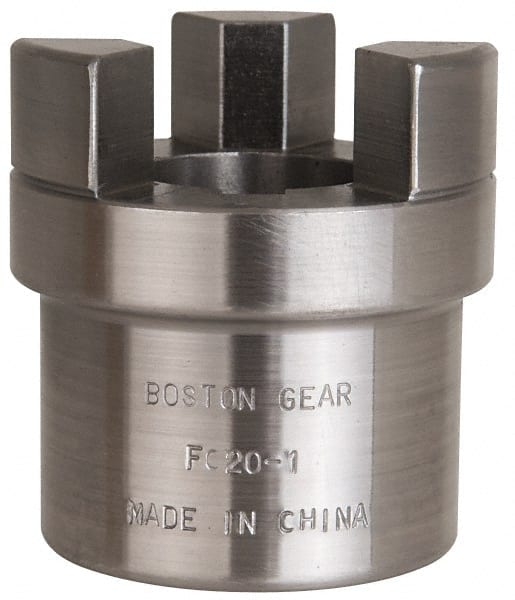 Boston Gear - 1" Max Bore Diam, FC20 Coupling Size, Flexible Half Coupling - 2" OD, 3.69" OAL, Steel - Exact Tooling