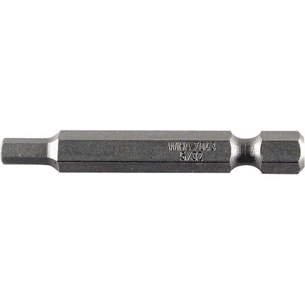 Wiha - 3/16" Power Bit - 1/4" Drive, 2" OAL - Exact Tooling
