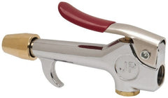 Value Collection - 90 Max psi Safety Nozzle Thumb Lever Blow Gun - 1/4 NPT, 1/8" Tube Length, Chrome Plated Zinc - Exact Tooling