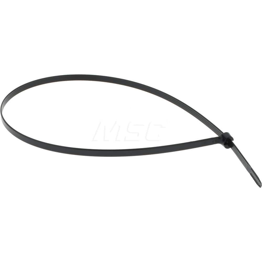 Thomas & Betts - 24.3 Inch Long x 0.27 Inch Wide x 7 Inch Bundle Diameter, Black, Nylon Standard Cable Tie - Exact Tooling