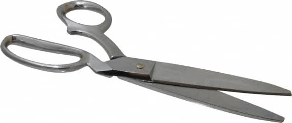 Heritage Cutlery - 4-3/4" LOC, 10" OAL Chrome Plated Standard Shears - Right Hand, Metal Bent Handle, For General Purpose Use - Exact Tooling