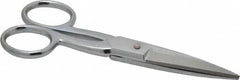 Heritage Cutlery - 2" LOC, 5-1/2" OAL Chrome Plated Double Sharp Point Scissors - Right Hand, Metal Straight Handle, For Sewing - Exact Tooling