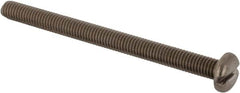 Value Collection - #10-32 UNF, 2-1/2" Length Under Head Slotted Drive Machine Screw - Pan Head, Grade 18-8 Stainless Steel, Uncoated, Without Washer - Exact Tooling