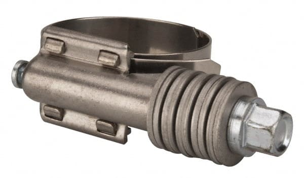 Value Collection - 1 to 1-3/4" Hose, 5/8" Wide x 0.7" Thick, Constant Torque Clamp - 1 to 1-3/4" Diam, Grade 301 Stainless Steel Screw - Exact Tooling