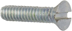 Value Collection - #2-56 UNC, 3/8" OAL Slotted Drive Machine Screw - Flat Head, Grade J82 Steel, Zinc-Plated Finish, Without Washer - Exact Tooling