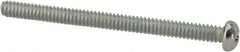 Value Collection - #4-40 UNC, 1-1/2" Length Under Head Phillips Drive Machine Screw - Round Head, Grade J82 Steel, Zinc-Plated Finish, Without Washer - Exact Tooling