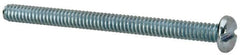 Value Collection - #10-24 UNC, 2-1/2" Length Under Head Slotted Drive Machine Screw - Pan Head, Grade J82 Steel, Zinc-Plated Finish, Without Washer - Exact Tooling