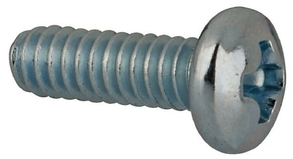 Value Collection - #3-48 UNC, 5/16" Length Under Head Phillips Drive Machine Screw - Pan Head, Grade J82 Steel, Zinc-Plated Finish, Without Washer - Exact Tooling