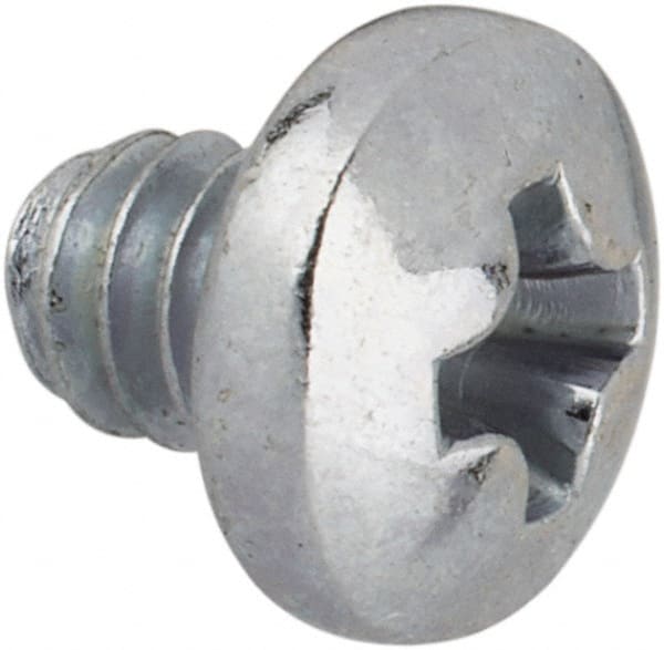 Value Collection - #4-40 UNC, 1/8" Length Under Head Phillips Drive Machine Screw - Pan Head, Grade J82 Steel, Zinc-Plated Finish, Without Washer - Exact Tooling