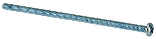 Value Collection - 1/4-20 UNC, 6" Length Under Head Phillips Drive Machine Screw - Pan Head, Grade J82 Steel, Zinc-Plated Finish, Without Washer - Exact Tooling