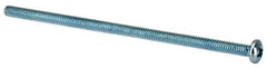 Value Collection - 1/4-20 UNC, 6" Length Under Head Phillips Drive Machine Screw - Pan Head, Grade J82 Steel, Zinc-Plated Finish, Without Washer - Exact Tooling