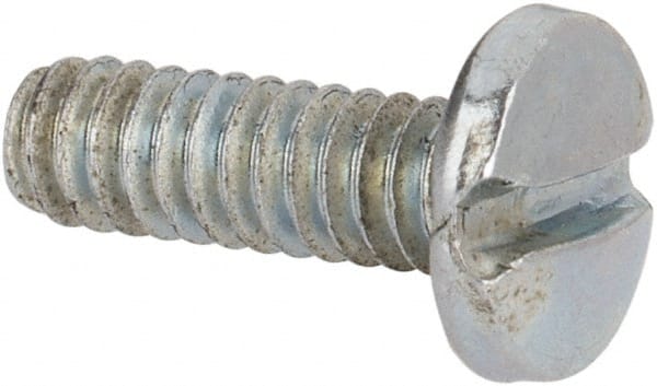 Value Collection - #3-48 UNC, 5/16" Length Under Head Slotted Drive Machine Screw - Binding Head, Grade J82 Steel, Zinc-Plated Finish, Without Washer - Exact Tooling