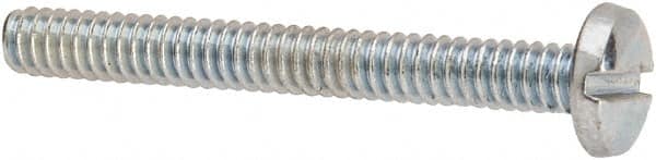Value Collection - #4-40 UNC, 1" Length Under Head Slotted Drive Machine Screw - Binding Head, Grade J82 Steel, Zinc-Plated Finish, Without Washer - Exact Tooling