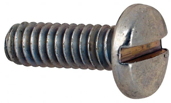 Value Collection - #5-40 UNC, 3/8" Length Under Head Slotted Drive Machine Screw - Binding Head, Grade J82 Steel, Zinc-Plated Finish, Without Washer - Exact Tooling