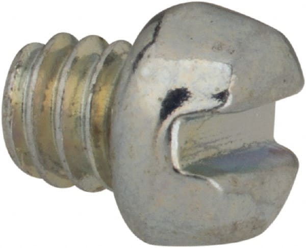 Value Collection - #5-40 UNC, 1/8" Length Under Head Slotted Drive Machine Screw - Fillister Head, Grade J82 Steel, Zinc-Plated Finish, Without Washer - Exact Tooling