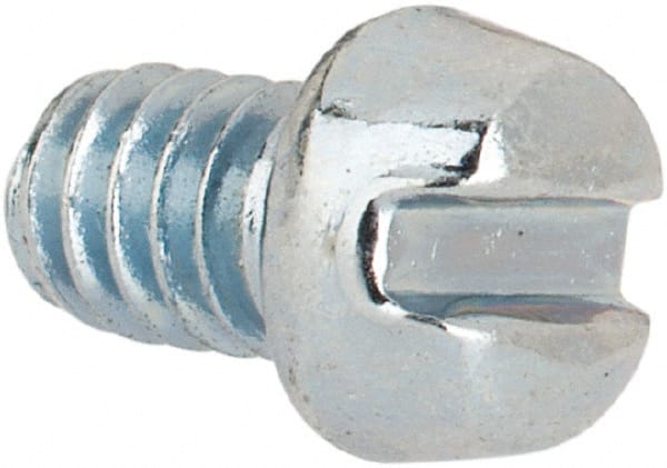 Value Collection - #5-40 UNC, 3/16" Length Under Head Slotted Drive Machine Screw - Fillister Head, Grade J82 Steel, Zinc-Plated Finish, Without Washer - Exact Tooling