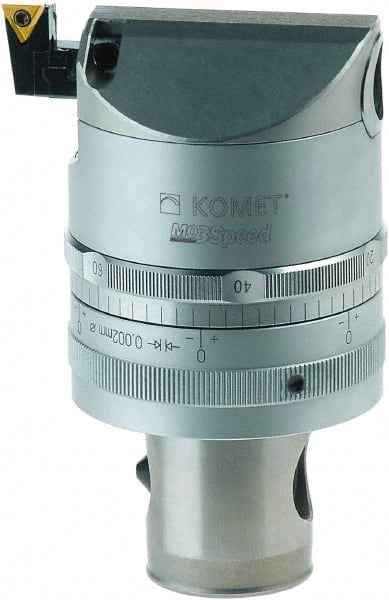 Komet - 32mm Body Diam, Manual Single Cutter Boring Head - 38mm to 50mm Bore Diam - Exact Tooling