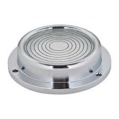 Geier & Bluhm, Inc. - 2-3/4 Inch Base Diameter x 0.69 Inch Overall Height, 7 Circles, Brass Bull's Eye Circular Level - 1/2 Inch Vial Diameter, 1-13/16 Inch Inner Diameter, 0.14 Inch Mounting Hole Diameter, 30 min Sensitivity, -40 to 150°F - Exact Tooling