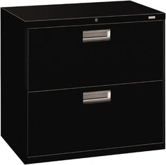 Hon - 30" Wide x 28-3/8" High x 19-1/4" Deep, 2 Drawer Roll-Out - Steel, Black - Exact Tooling