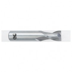 9.0mm Dia. - 51mm OAL - Bright CBD - HP End Mill - 2 FL - Exact Tooling