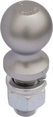 Vestil - 2" Diam, 2" Shank Length, Hitch Ball - 1" Shank Diam, 5,000 Lb Capacity, Chrome - Exact Tooling