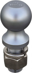 Vestil - 1-7/8" Diam, 2" Shank Length, Hitch Ball - 1" Shank Diam, 2,000 Lb Capacity, Chrome - Exact Tooling