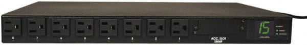 Tripp-Lite - 8 Outlets, 120 VAC15 Amps, 12' Cord, Power Outlet Strip - Rack Mount, 5-15R NEMA Configuration, 19" Strip - Exact Tooling