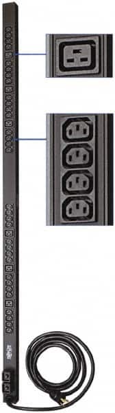 Tripp-Lite - 38 Outlets, 200/240 Volts, 30 Amps, 10' Cord, Power Outlet Strip - Rack Mount, 5-15/20R NEMA Configuration, 19" Strip - Exact Tooling