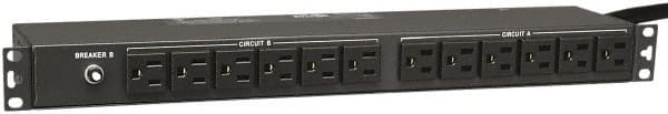 Tripp-Lite - 24 Outlets, 120 VAC30 Amps, 15' Cord, Power Outlet Strip - Rack Mount, 5-15/20R NEMA Configuration, 19" Strip - Exact Tooling
