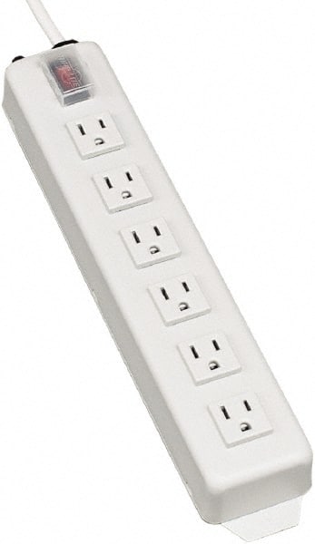 Tripp-Lite - 6 Outlets, 120 VAC15 Amps, 6' Cord, Power Outlet Strip - Keyhole, Tab Mount, 5-15 NEMA Configuration, 13-3/4" Strip - Exact Tooling