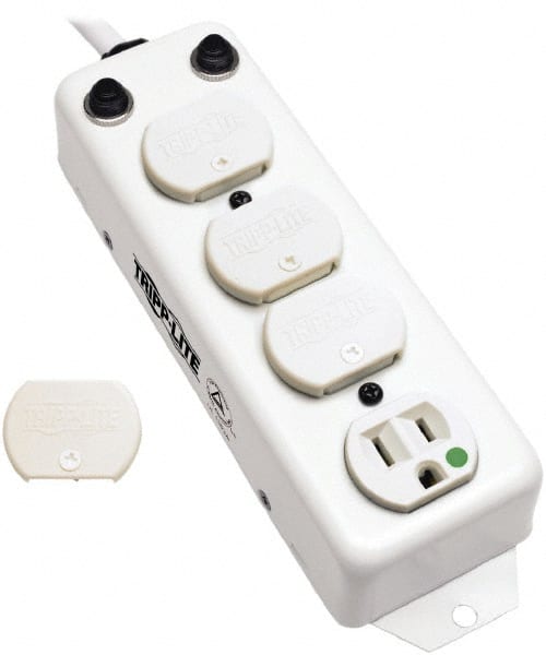 Tripp-Lite - 4 Outlets, 120 VAC15 Amps, 15' Cord, Power Outlet Strip - Keyhole, Tab Mount, 5-15 NEMA Configuration, 8-1/2" Strip - Exact Tooling