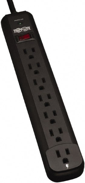 Tripp-Lite - 7 Outlets, 120 VAC15 Amps, 12' Cord, Power Outlet Strip - Floor, Keyhole Mount, 5-15 NEMA Configuration, 11.69" Strip - Exact Tooling